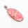 Anhänger, oval, aus 925er Silber, mit Rhodochrosit