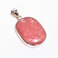 Anhänger, oval, aus 925er Silber, mit Rhodochrosit