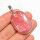 Anhänger, oval, aus 925er Silber, mit Rhodochrosit