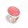 Ring, oval, breit, aus 925er Silber, mit Rhodochrosit