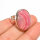 Ring, oval, breit, aus 925er Silber, mit Rhodochrosit