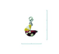 Charm "Babytrage" 925 Sterlingsilber, emmailliert