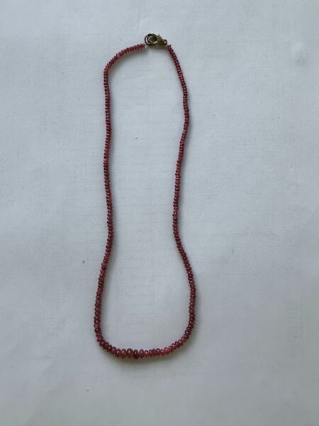 Halskette Rubin, buttons klein
