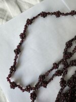 Halskette, Granat, "Brombeere", 60 cm.