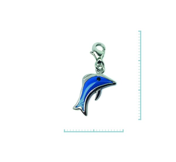 Charm "Delfin" 925 Sterlingsilber, emmailliert