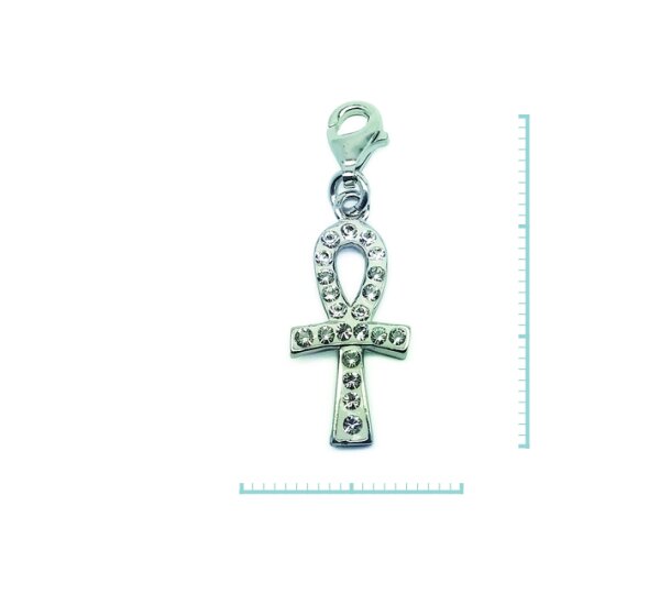 Charm "Anch-Kreuz" 925 Sterlingsilber, emmailliert