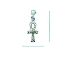 Charm "Anch-Kreuz" 925 Sterlingsilber, emmailliert