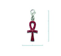 Charm "Anch-Kreuz" 925 Sterlingsilber, emmailliert