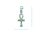 Charm "Anch-Kreuz" 925 Sterlingsilber, emmailliert