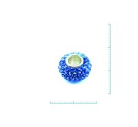 Bead, Kugel, 925 Sterlingsilber, emmailliert