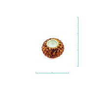 Bead, Kugel, 925 Sterlingsilber, emmailliert