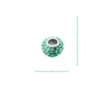 Bead, Kugel, 925 Sterlingsilber, emmailliert