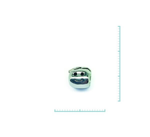 Bead "Smiley" 925 Sterlingsilber, emmailliert