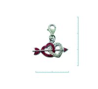 Charm "Herzen" 925 Sterlingsilber, emmailliert