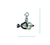 Charm "Herzen" 925 Sterlingsilber, emmailliert